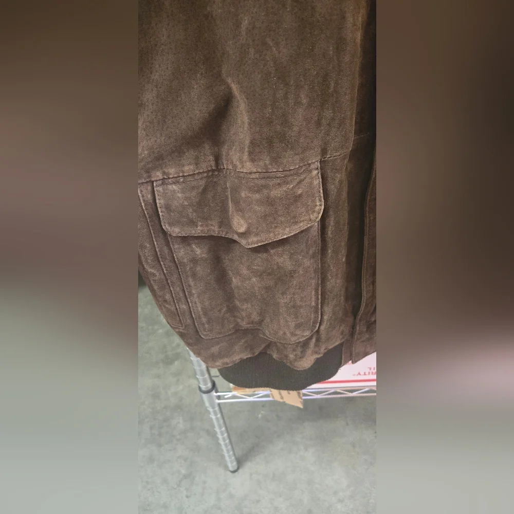 Vintage middlebroon Suede Bomber Jacket - Brown - Picture 4 of 12